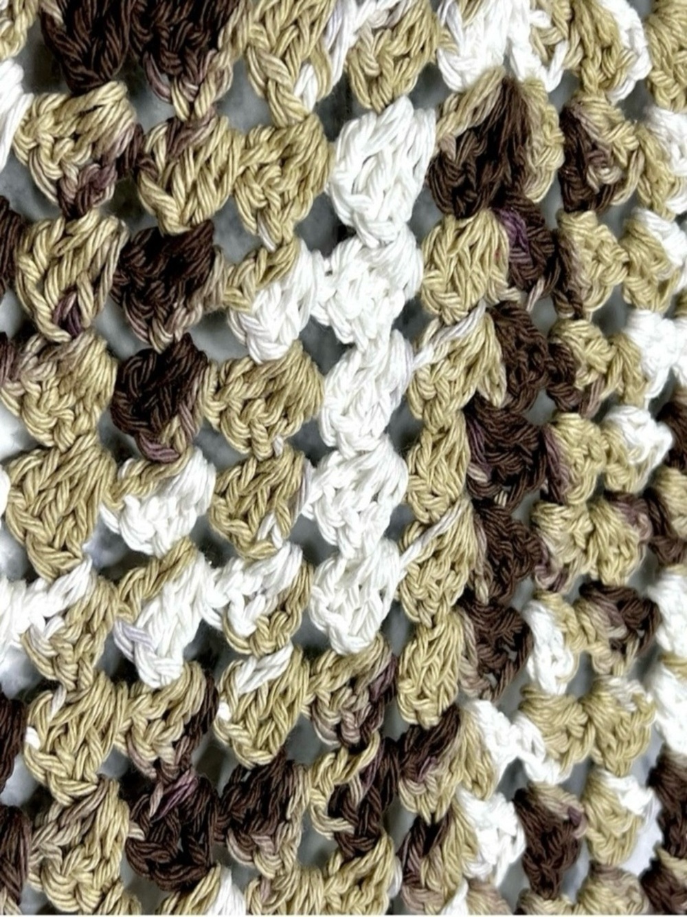 PinkRainCloud Handmade Crochet Earth Tone Hammock Wall Decor 100% Cotton - Picture 4 of 8